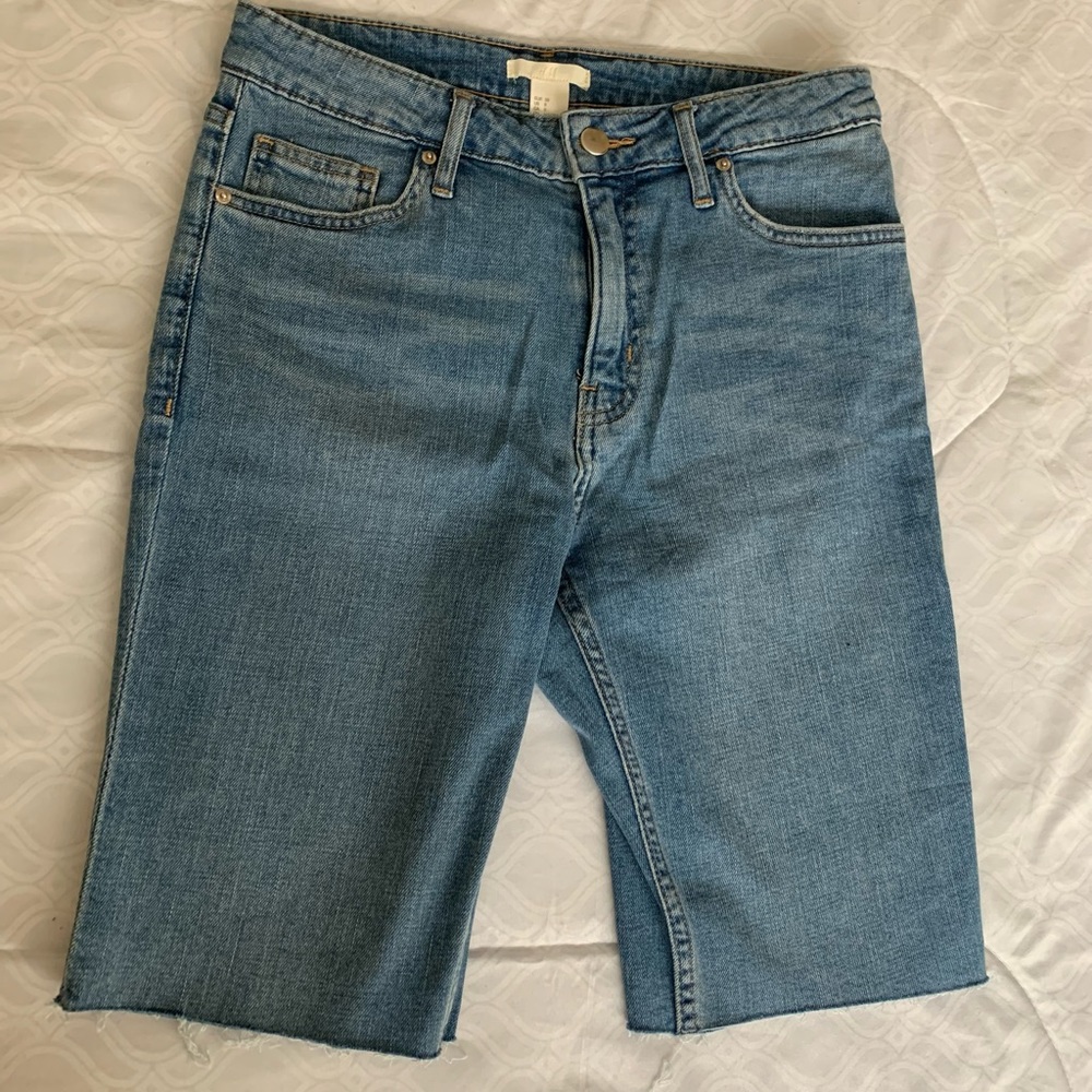 Forever 21 Jean Biker Shorts